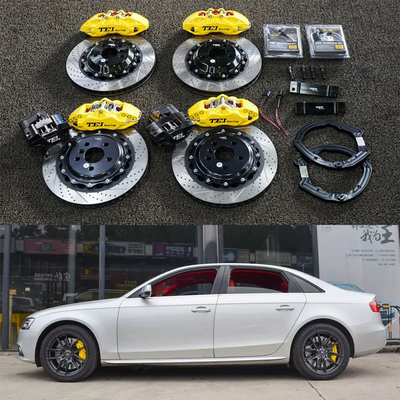 Αγορά BBK Audi Big Brake Kit για A4 B8 18 ιντσών Ρίμ Μπροστά 6 και πίσω 4 Πιστόν Caliper για να διατηρήσει τη λειτουργία EBP ηλεκτρονική κατασκευή