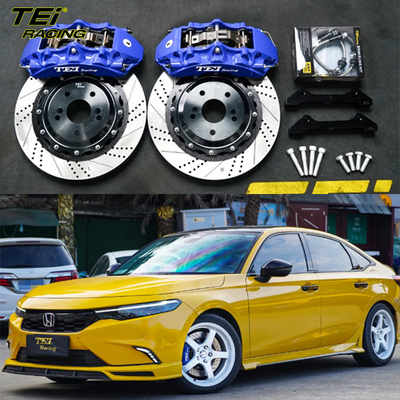 Αγορά Μπροστά Big Brake Kit 6 Πιστόν Caliper με 355 * 32 mm ρότορα BBK αυτόματο σύστημα πέδησης για Honda INTEGRA 18 ιντσών ελαστικό αυτοκινήτου ηλεκτρονική κατασκευή