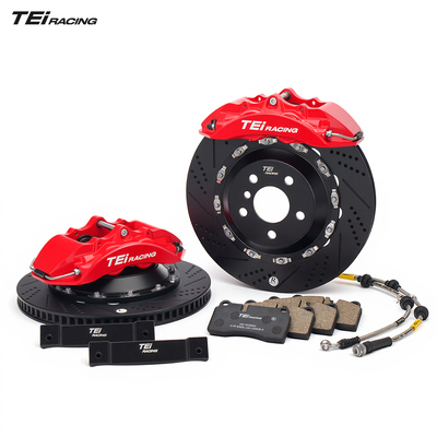 ποιότητας  Front Big Brake Kit 4 Piston Caliper With 355x28mm Rotor BBK Auto Brake System For Audi A4 A6 18 Inch Car Rim Εργοστάσιο