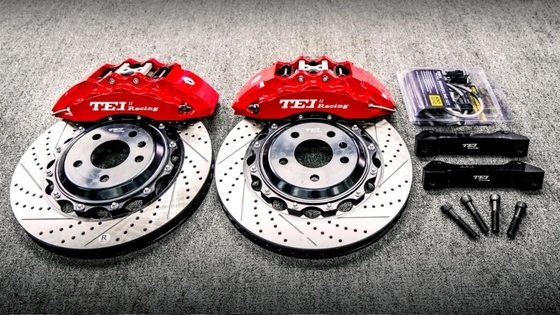 Αγορά TEI Racing P60ES 6 Αγκυροβολητήρες Πιστόνων Μεγάλο κιτ φρένων για Audi A4L 18 ιντσών μπροστινό τροχό ηλεκτρονική κατασκευή