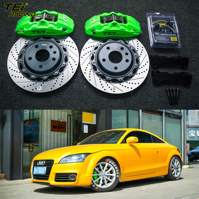 Μπροστά Μεγάλο Κιτ Φρένων 4 Πιστόν Caliper με 330x28mm Rotor BBK αυτόματο σύστημα φρένων για Audi TT 17 ίντσες Rim αυτοκίνητο
