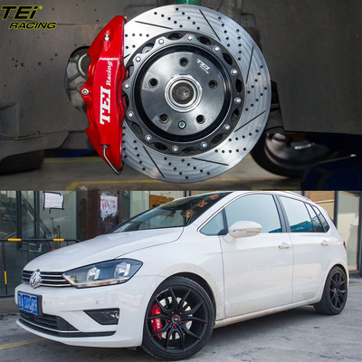 Μπροστά Μεγάλο Κιτ Φρένων 4 Πιστόν Caliper με 330x28mm Rotor Αυτοφρένο Σύστημα Για Volkswagen Golf Αθλητικά 17 ιντσών Ρήμα Αυτοκινήτου