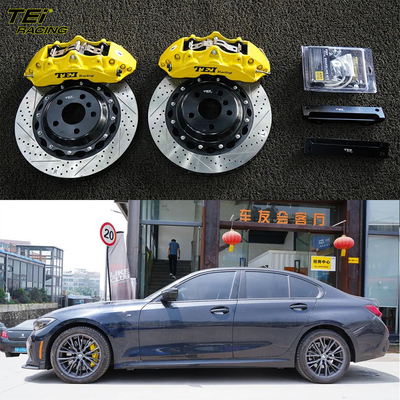 Μπροστά Μεγάλο Κιτ Φρένων 6 Πιστόν Caliper με 355x32mm ρότορα BBK αυτόματο σύστημα φρένων για BMW 325Li 18 ιντσών ελαστικό αυτοκινήτου