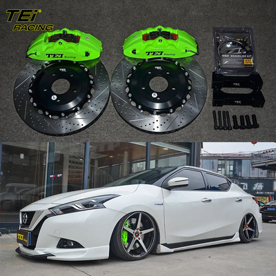 Μπροστά Big Brake Kit 4 Πιστόν Caliper με 355x28mm ρότορα BBK αυτόματο σύστημα πέδησης για Nissan Bluebird 17 ίντσες όπισθο αυτοκινήτου